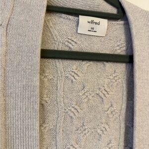 Aritzia Wilfred 100% Merino Wool Cable Knit Cardigan